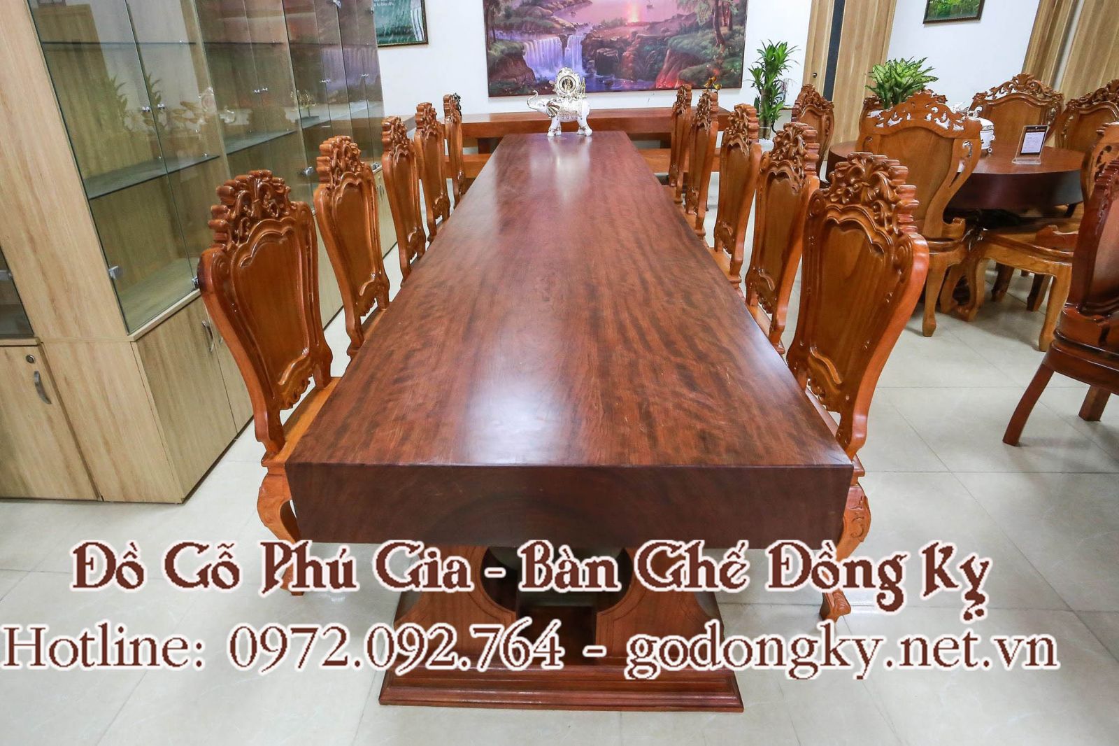 bộ bàn ghế phòng ăn gỗ nguyên khối chất lượng